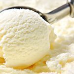 Scoop of vanilla ice cream