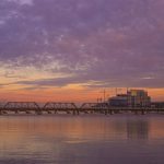 Tempe town lake at dusk