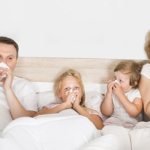 sick kids and family