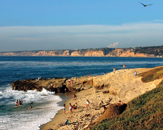 View of a California beach