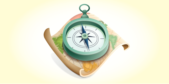 Animated Compass on a map