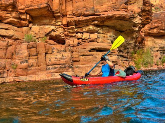 Canyoneer kayaking in the Colorado River