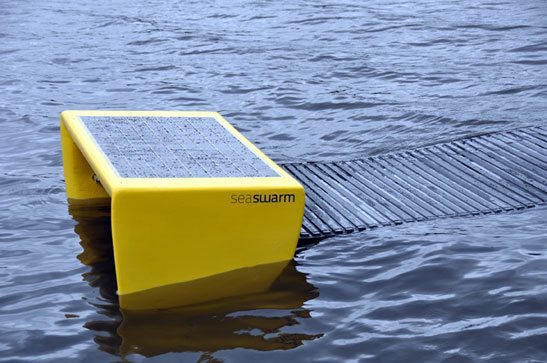 Oil Absorbing seaswarm Robot