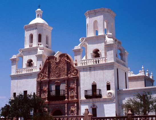 Mission San Xavier del Bac is also known as the "White Dove of the Desert."
