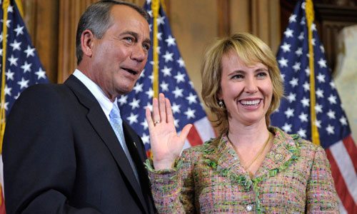 U.S. Representative Gabrielle Giffords was shot at a grocery store during a constituent event in Tucson.