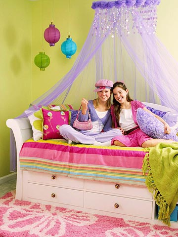 Color Palettes: Purple, pink, green & blue room