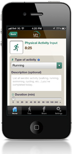 My Dietitian app physical activity