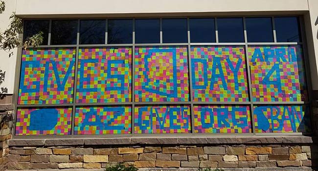 Arizona Gives Day Post-it note mural