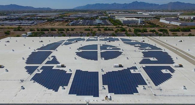Target solar rooftop array