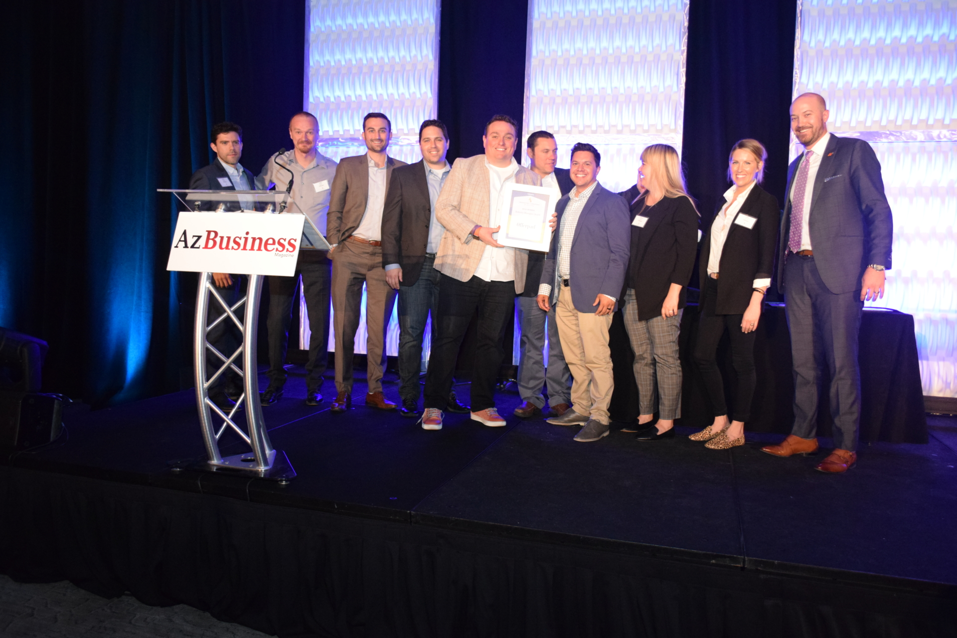 Offerpad earned the Industry Disrupter Award at the 2019 Industry Leaders of Arizona Awards at the JW Marriott Scottsdale Camelback Inn Resort & Spa. (Photo by Bruce Andersen, AZ Big Media)