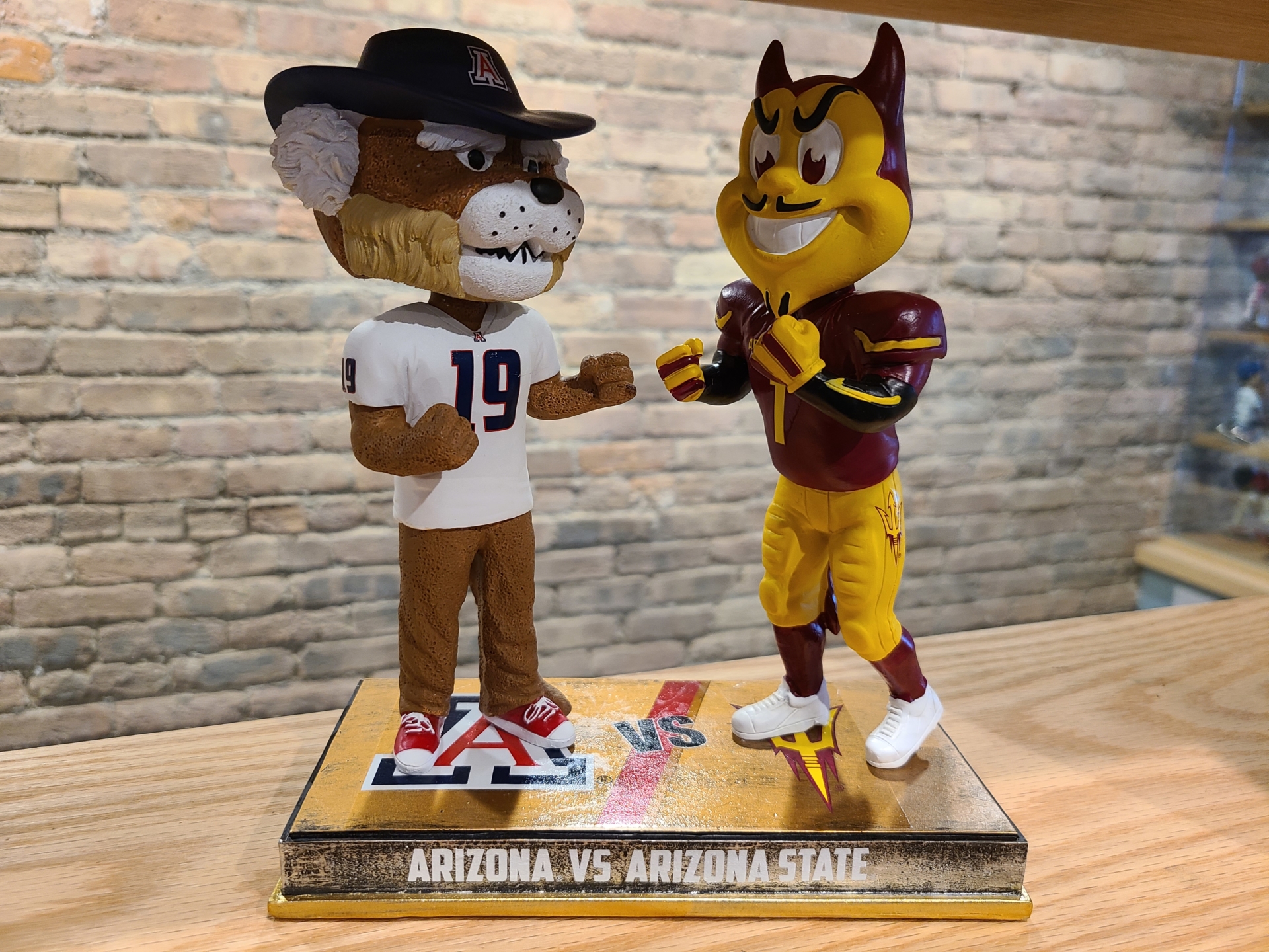 Wilbur Wildcat & Sparky The Sun Devil Arizona & Arizona State Rivalry Bobblehead 