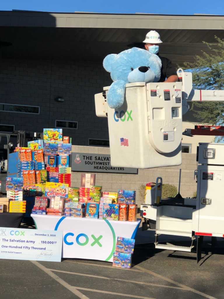 Cox Gives Salvation Army $150K Cash Donation And 6 Pallets Of Toys - AZ ...