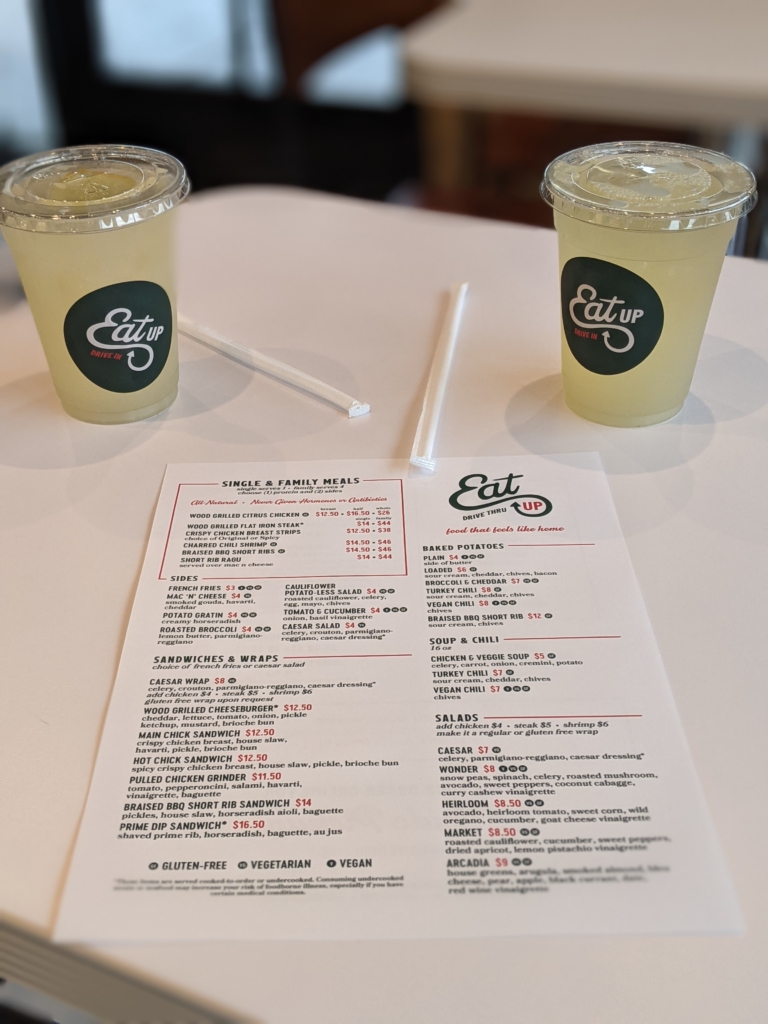 Eat Up Drive In menu