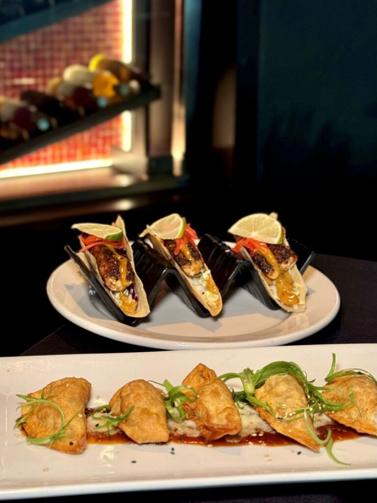 Gyoza & Mahi Mahi Tacos