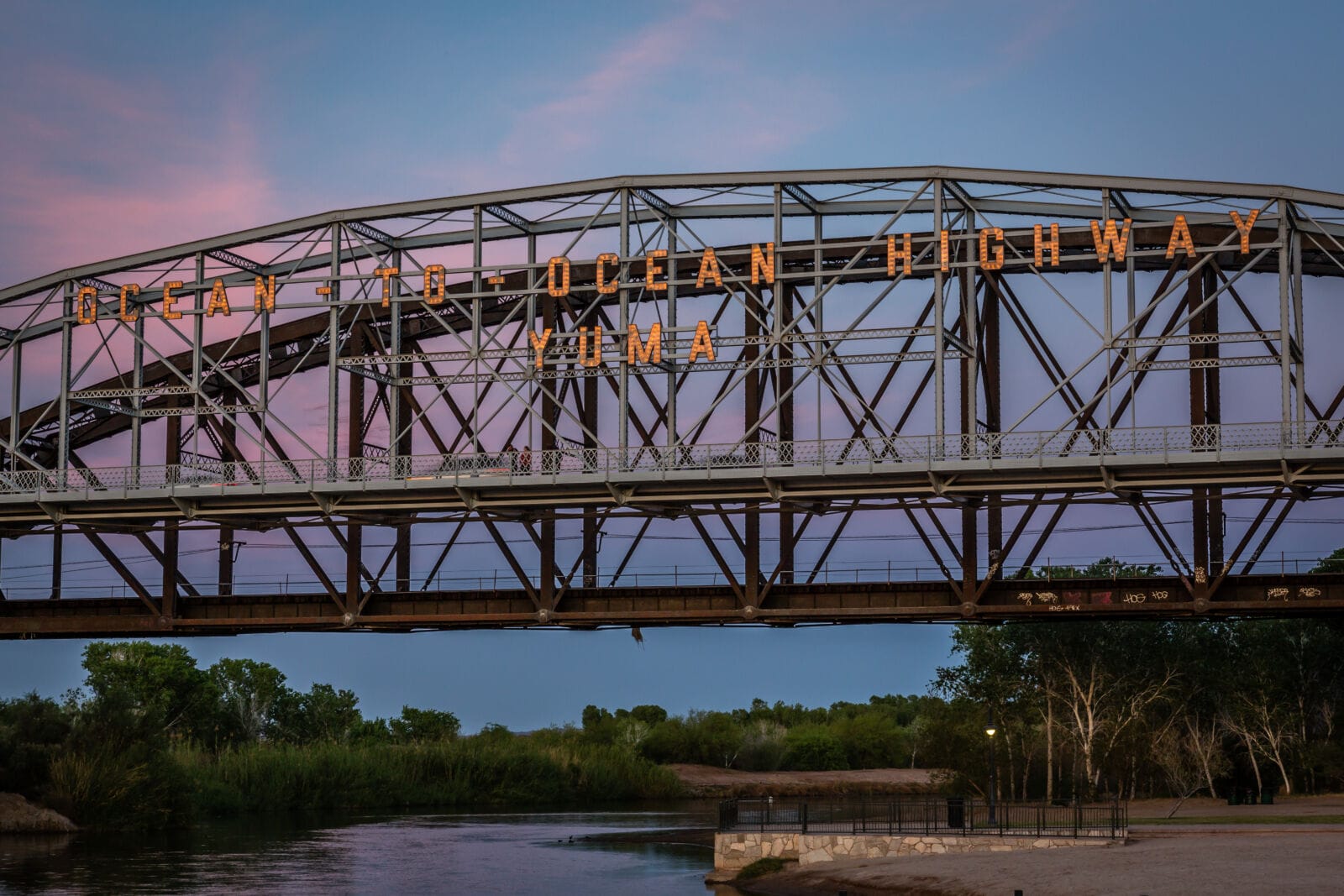 Ocean to Ocean Highway Bridge at Sunset