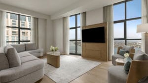 Peanuts and a penthouse: Manchester Grand Hyatt mixes luxury and ballpark nostalgia